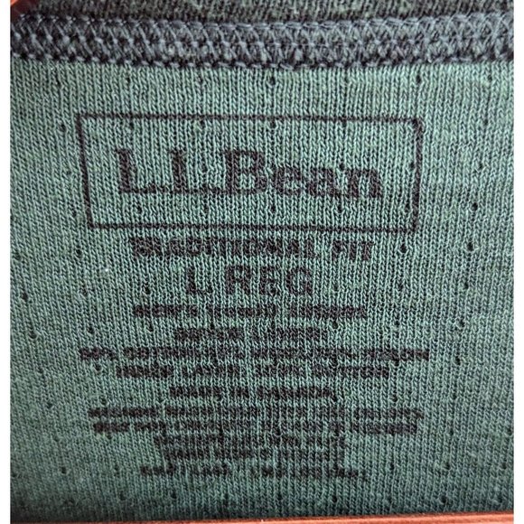 LL Bean Double Layer Long Sleeve Henley Shirt Men’s Size Large Regular Gray - Picture 3 of 3